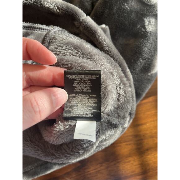 Heatkeeper Gray Full Zip Fleece Jacket Cute Embroidered Fallcore Cabincore Comfy - Picture 6 of 8